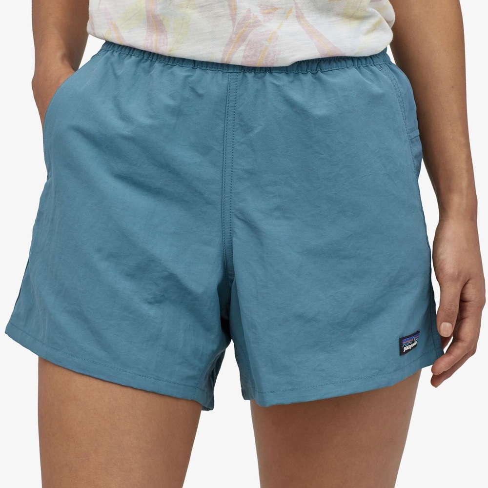 Patagonia Womens Baggies 5 inch Pigeon Blue Shorts Size S
